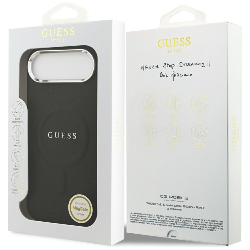 Etui Guess Classic Logo MagSafe do iPhone Air czarny
